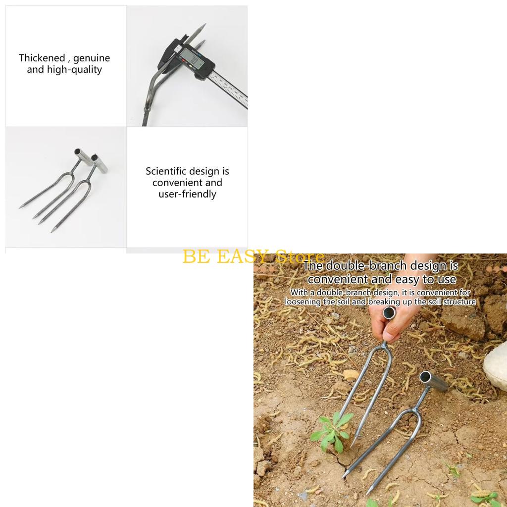 Gardening Tools Description - E28F Профессиональная железная вилка для копания,